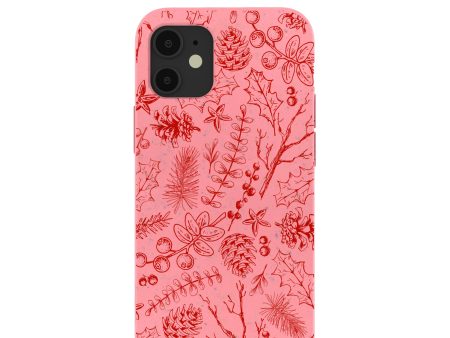 Bubblegum Pink Festive Forest iPhone 12 Mini Case on Sale