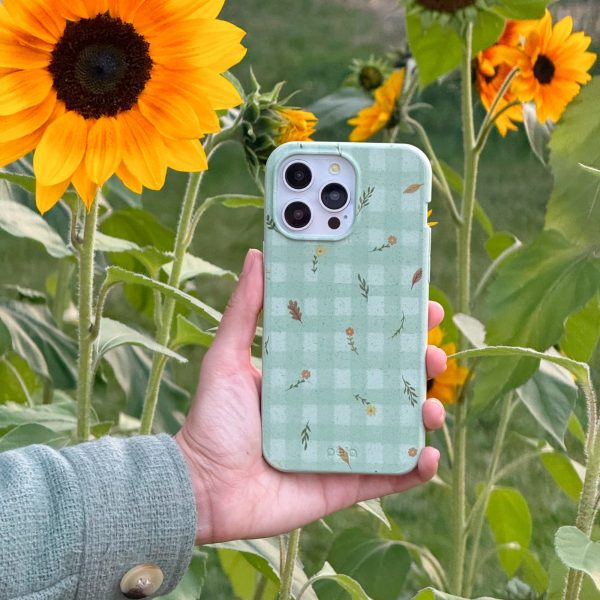 Sage Green Fall Gingham iPhone 6 6s 7 8 SE Case Fashion