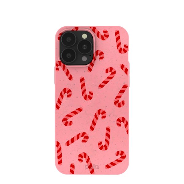 Bubblegum Pink Candy Cane Chaos iPhone 13 Pro Max Case Cheap