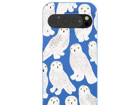 Electric Blue Snowy Owls Google Pixel 9 9 Pro Case Online Sale