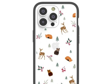 Clear Winter Woodland iPhone 14 Pro Case With Black Ridge on Sale