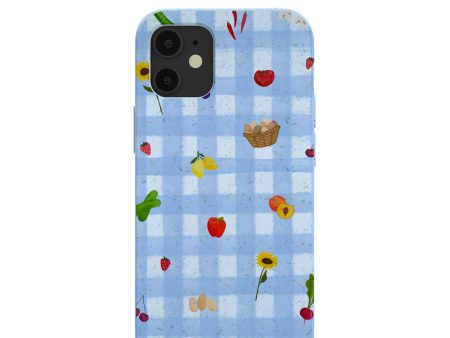 Powder Blue Gingham Farmhouse iPhone 12 Mini Case Supply