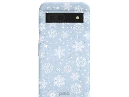 Powder Blue Let it Snow Google Pixel 8a Case Online now