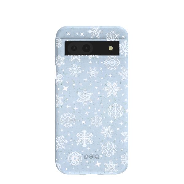 Powder Blue Let it Snow Google Pixel 8a Case Online now