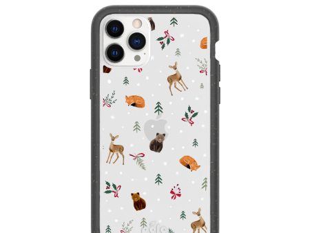 Clear Winter Woodland iPhone 11 Pro Case With Black Ridge For Sale