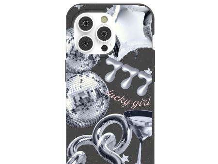 Black Cosmic Luck iPhone 14 Pro Case Hot on Sale