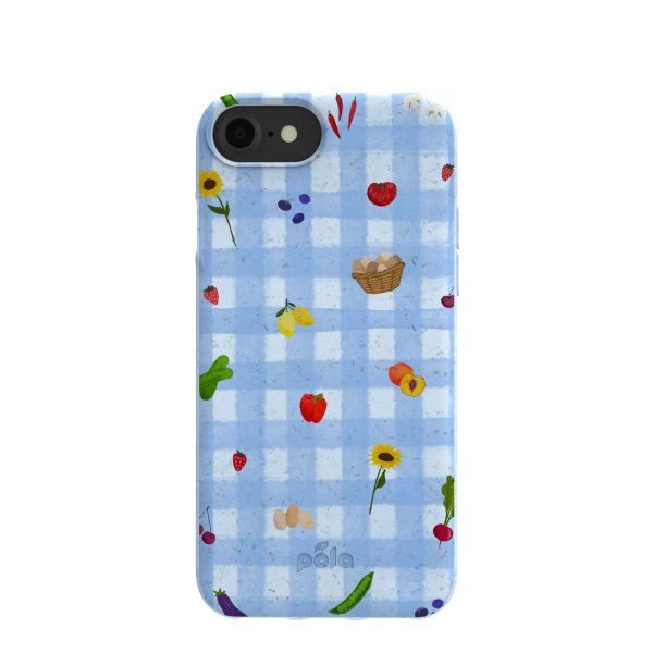 Powder Blue Gingham Farmhouse iPhone 6 6s 7 8 SE Case Supply