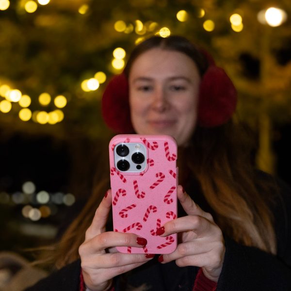 Bubblegum Pink Candy Cane Chaos Google Pixel 8a Case Cheap