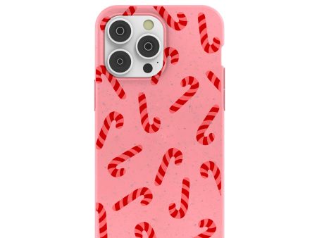 Bubblegum Pink Candy Cane Chaos iPhone 14 Pro Max Case For Sale