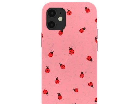 Bubblegum Pink Rosy Ladybug iPhone 12 Mini Case For Cheap