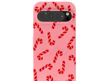 Bubblegum Pink Candy Cane Chaos Google Pixel 9 9 Pro Case Discount