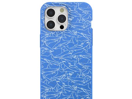 Electric Blue Shark Frenzy iPhone 15 Pro Max Case Online Sale