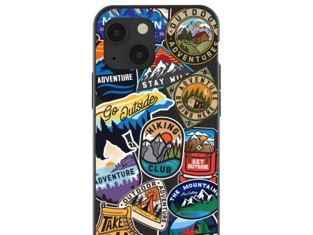 Black Trail Stickers iPhone 13 Mini Case Sale