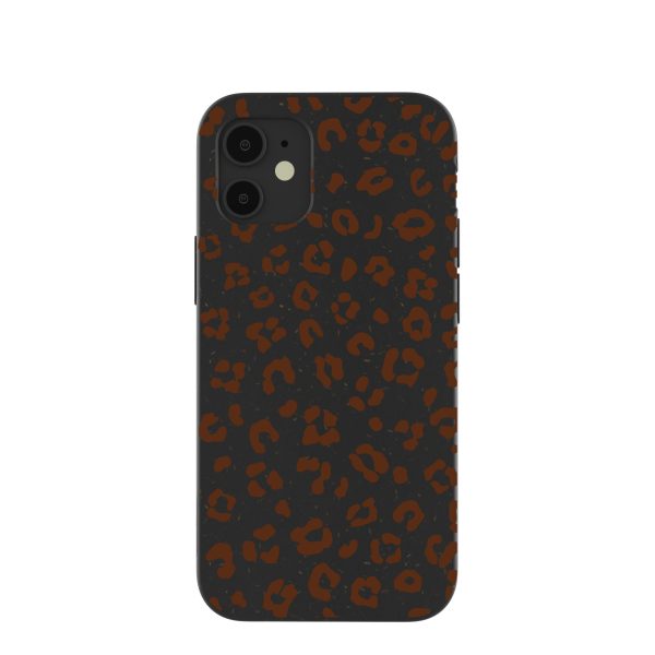 Black Midnight Leopard iPhone 12 Mini Case For Discount