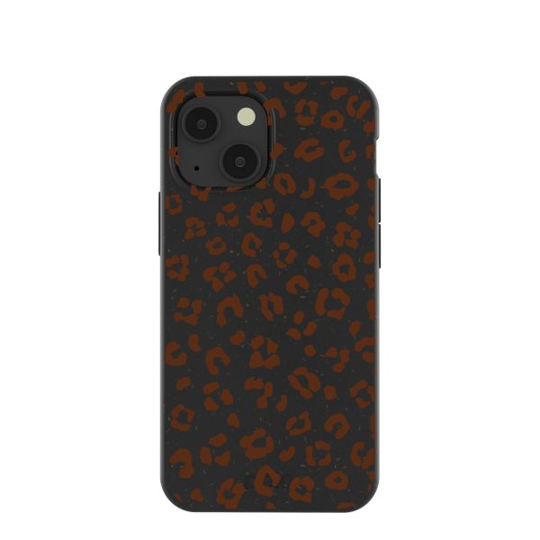 Black Midnight Leopard iPhone 13 Mini Case Online now