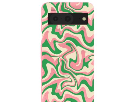 Bubblegum Pink Funky Waves Google Pixel 8 Case on Sale