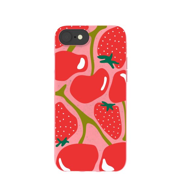 Bubblegum Pink Cherry Berry iPhone 6 6s 7 8 SE Case Supply