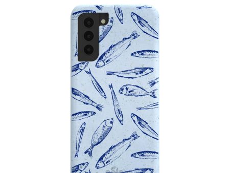 Powder Blue Fishery Samsung Galaxy S21 Case Online now