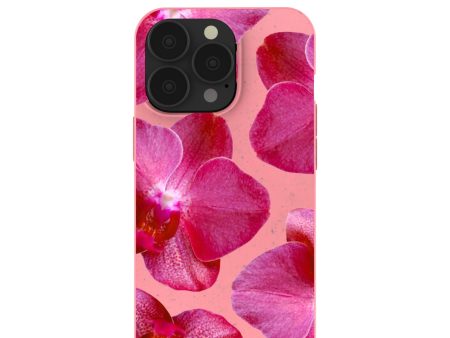 Bubblegum Pink Pink Orchids iPhone 13 Pro Case Cheap