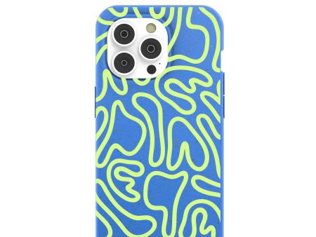 Electric Blue Dizzy Dreams iPhone 14 Pro Case Online Sale