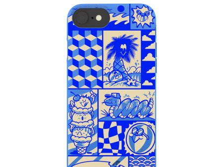 Electric Blue Summer Blues iPhone 6 6s 7 8 SE Case Discount