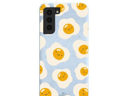 Powder Blue Sunny Side Up Samsung Galaxy S21 Case on Sale