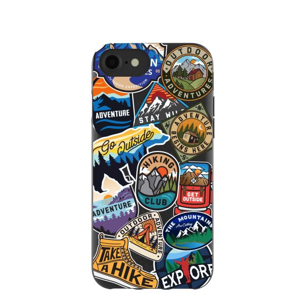 Black Trail Stickers iPhone 6 6s 7 8 SE Case Online now