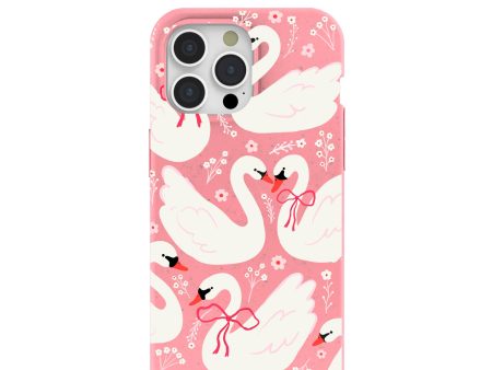 Bubblegum Pink Swan Garden iPhone 15 Pro Max Case Online Hot Sale