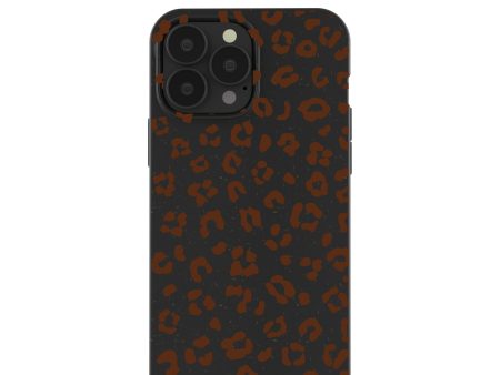 Black Midnight Leopard iPhone 13 Pro Max Case Cheap