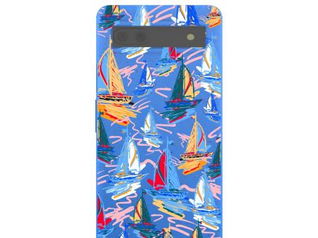 Electric Blue Dockside Dreams Google Pixel 6a Case For Sale