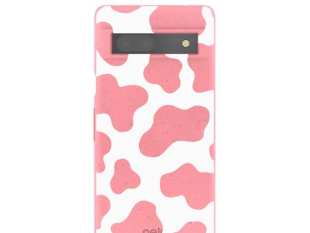 Bubblegum Pink Cow Google Pixel 7a Case Sale