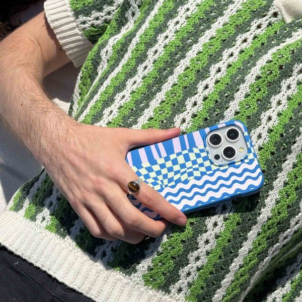 Electric Blue Mixed Up Google Pixel 8a Case Hot on Sale