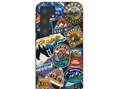 Black Trail Stickers Samsung Galaxy S24 Case Hot on Sale