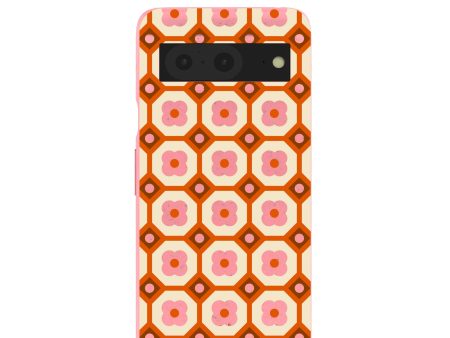 Bubblegum Pink Retro Tiles Google Pixel 8 Case For Sale