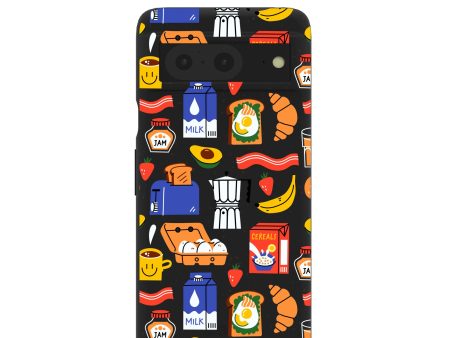 Black Breakfast Time Google Pixel 8 Case Hot on Sale