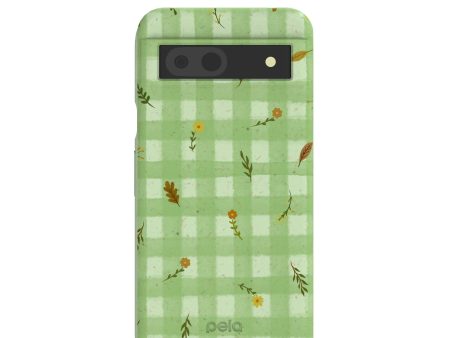 Sage Green Fall Gingham Google Pixel 8a Case Fashion