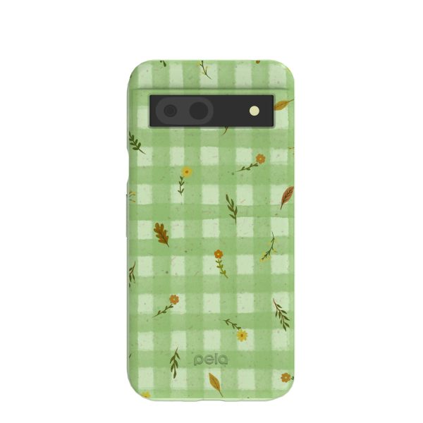 Sage Green Fall Gingham Google Pixel 8a Case Fashion