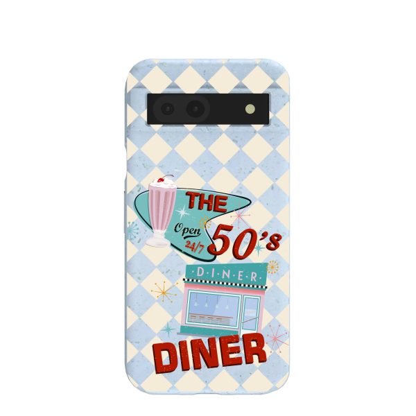 Powder Blue The 50s Diner Google Pixel 8a Case For Cheap