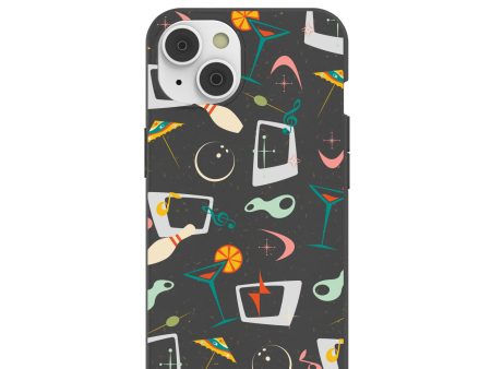 Black Mid Century Modern Party iPhone 14 Case Online