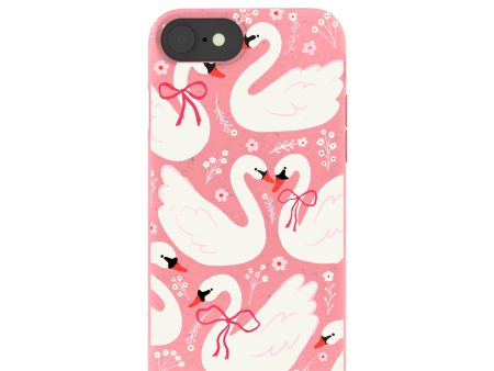 Bubblegum Pink Swan Garden iPhone 6 6s 7 8 SE Case For Sale