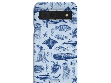 Powder Blue Marine Life Google Pixel 8a Case Online Sale