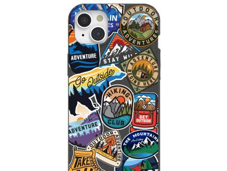 Black Trail Stickers iPhone 15 Plus Case For Discount