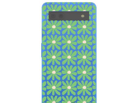 Electric Blue Flower Child Google Pixel 6a Case For Cheap