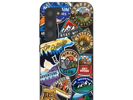 Black Trail Stickers Samsung Galaxy S23 Case on Sale