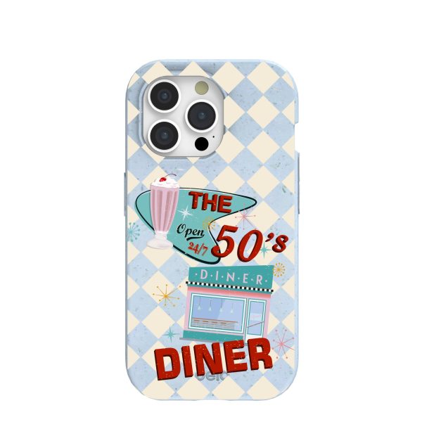 Powder Blue The 50s Diner iPhone 15 Pro Case Hot on Sale