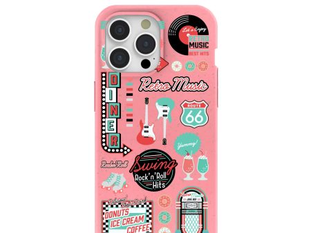 Bubblegum Pink Diner Night iPhone 15 Pro Max Case For Sale