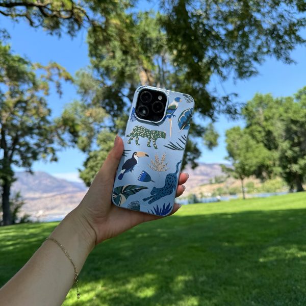 Powder Blue Tropical Rainforest iPhone 15 Pro Case Online Sale