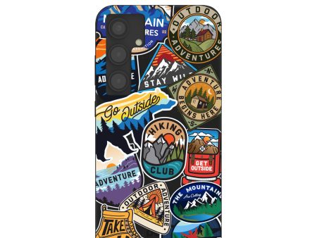 Black Trail Stickers Samsung Galaxy S24+(Plus) Case Online Sale