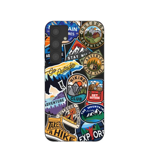 Black Trail Stickers Samsung Galaxy S24+(Plus) Case Online Sale