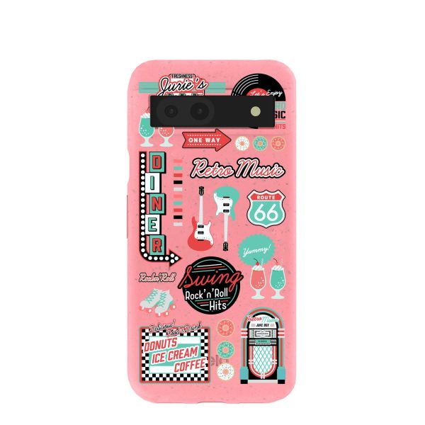 Bubblegum Pink Diner Night Google Pixel 8a Case Online